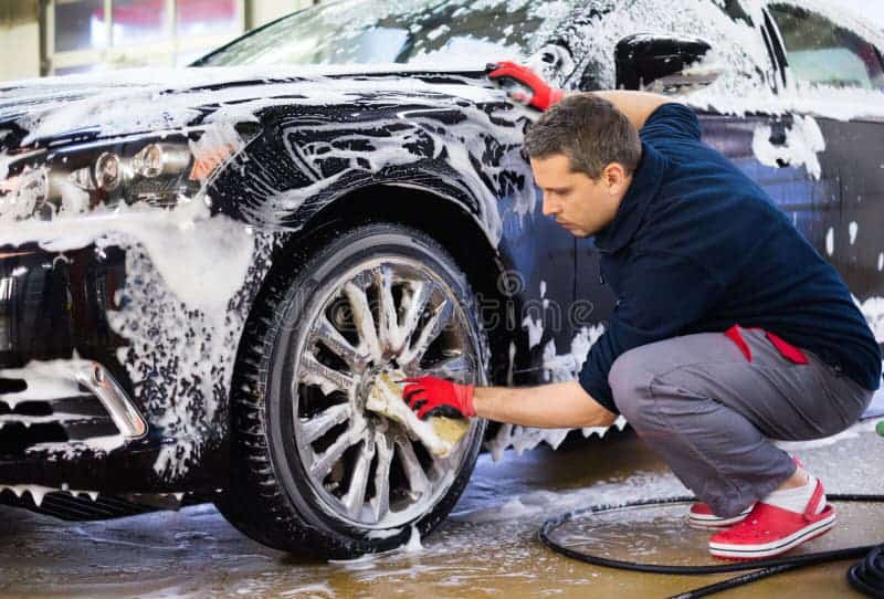 Wheel and exterior cleaning